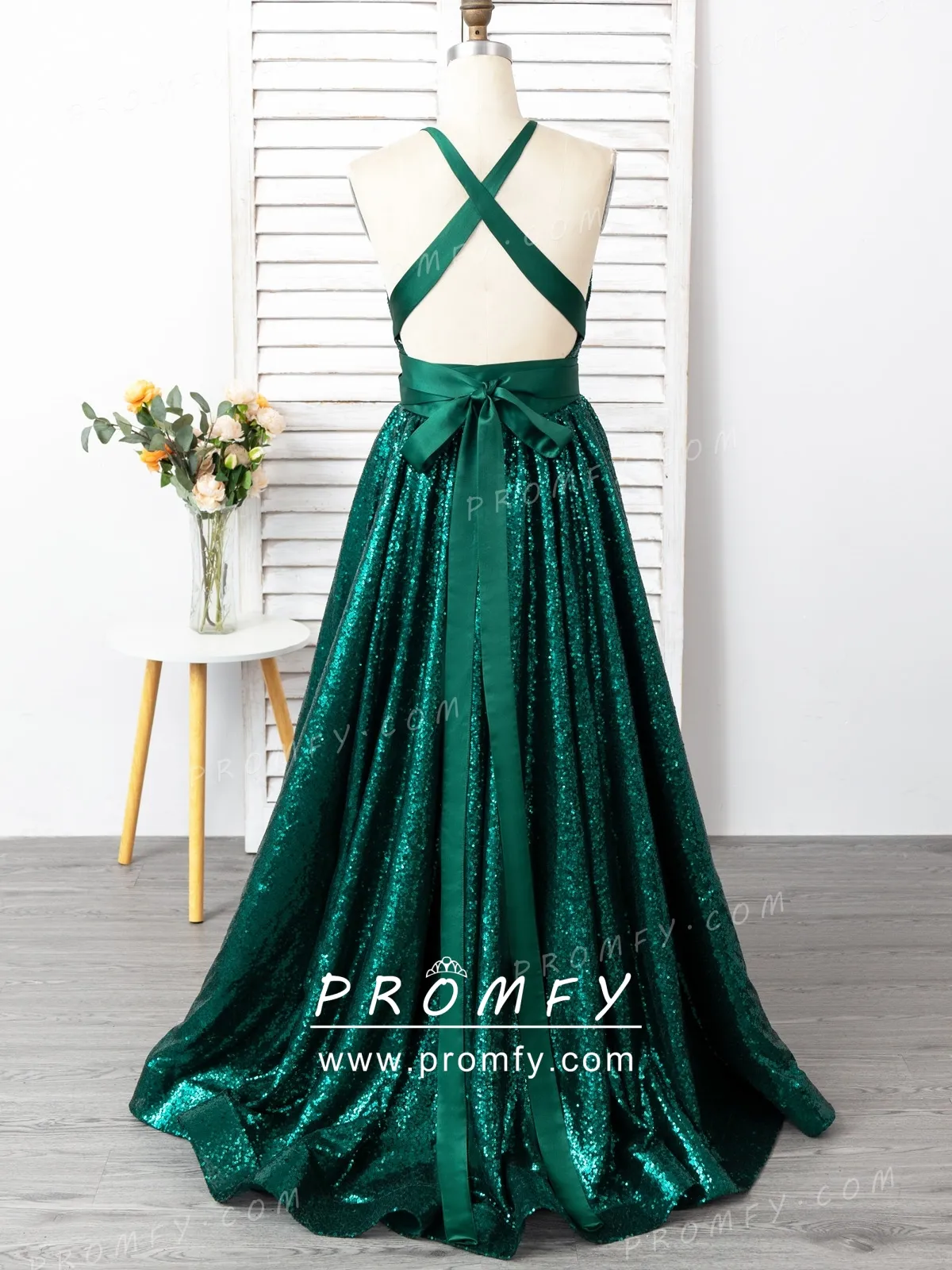 open back emerald sequin prom gown open back emerald sequin prom gown