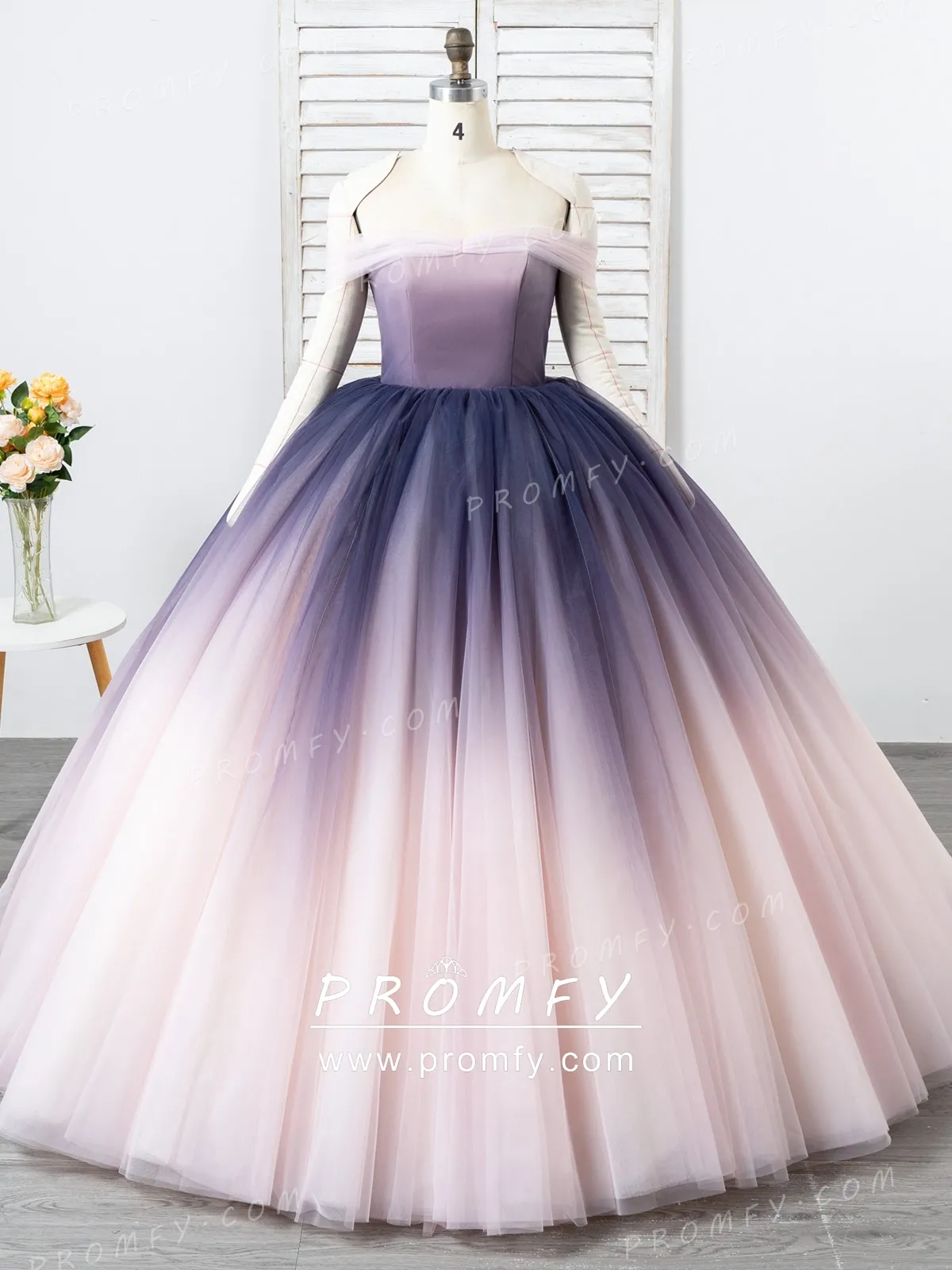 gorgeous purple and blush ombre tulle ball gown gorgeous purple and blush ombre tulle ball gown