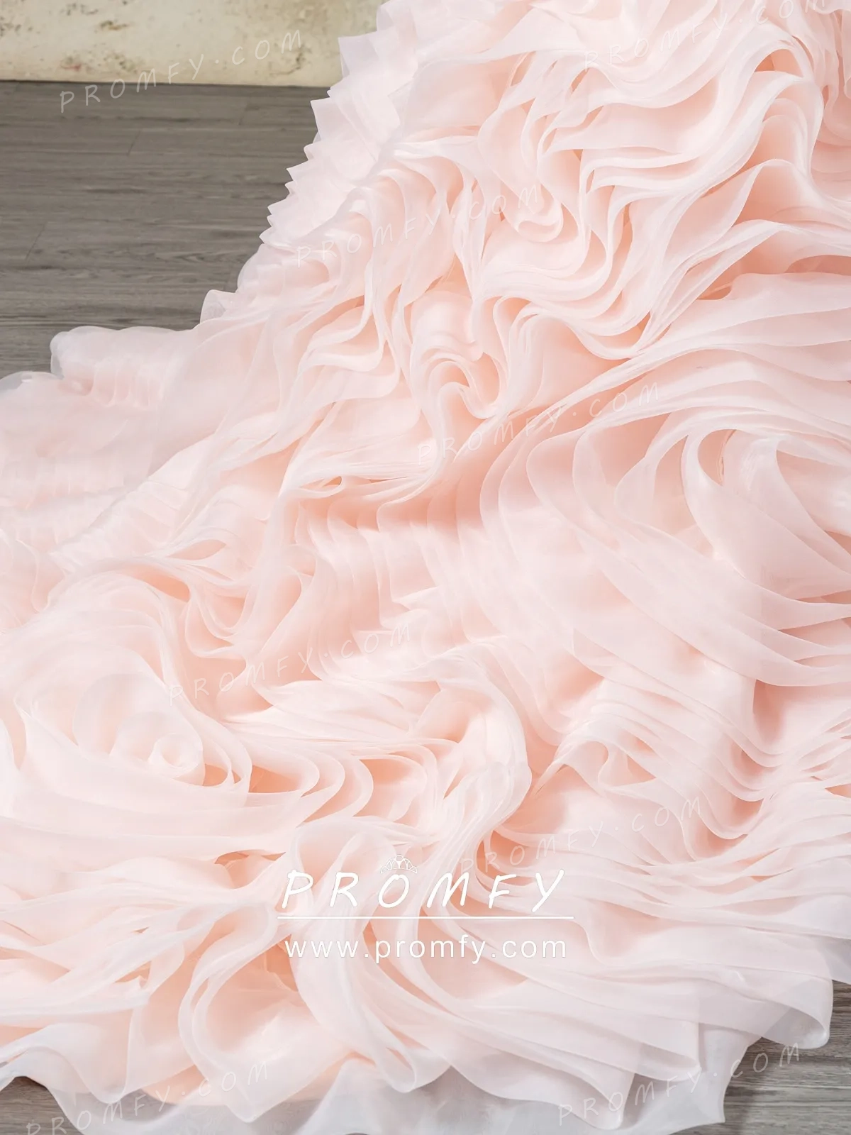 cascading organza ruffles cascading organza ruffles
