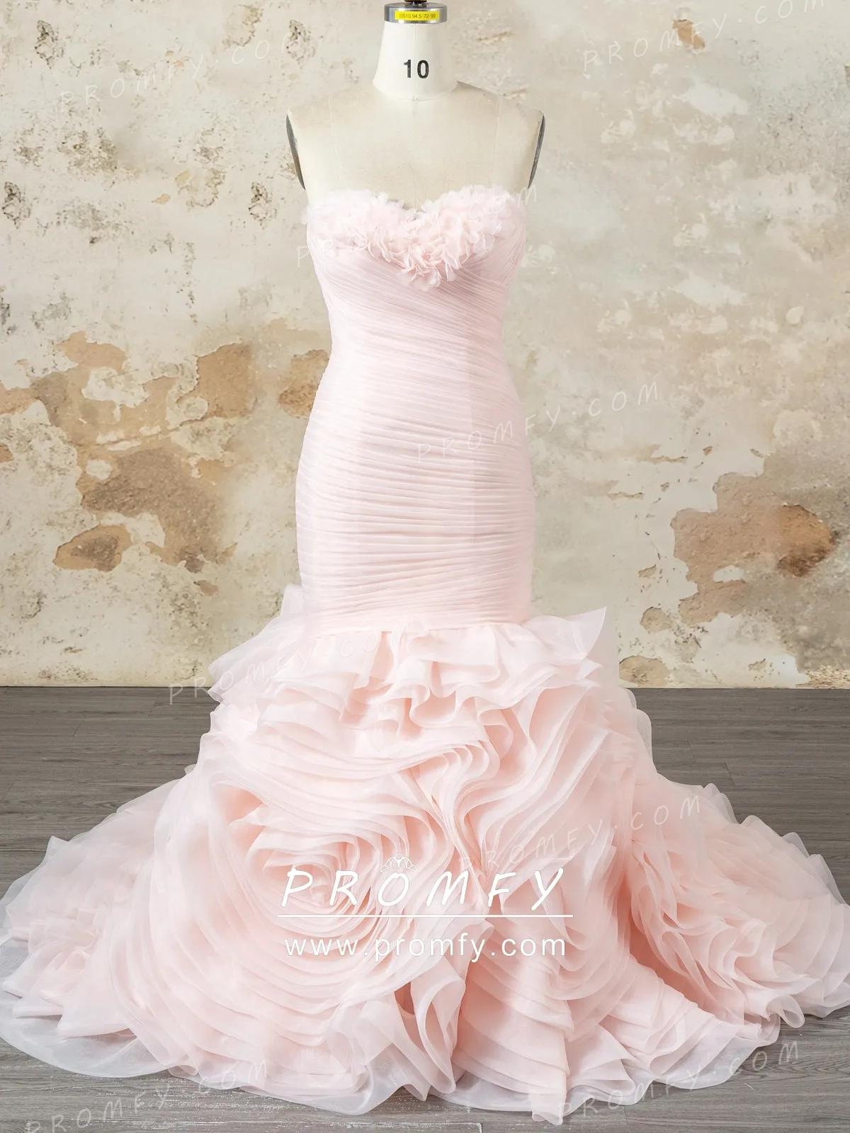 gorgeous cascading ruffled blush organza mermaid bridal gown gorgeous cascading ruffled blush organza mermaid bridal gown