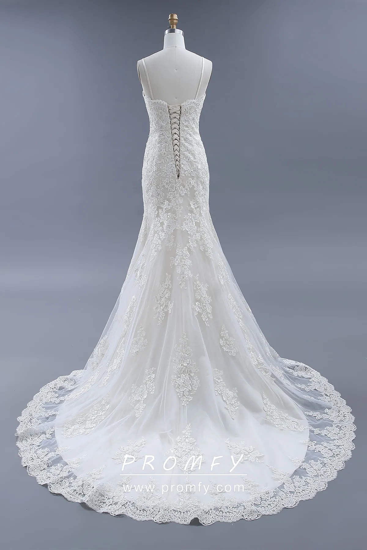 ivory lace lac up back trumpet wedding gown ivory lace lac up back trumpet wedding gown