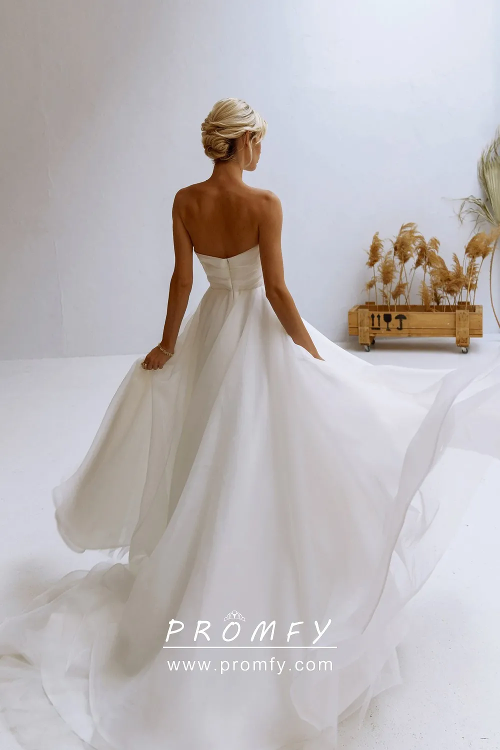 mid open back a line organza wedding dress mid open back a line organza wedding dress